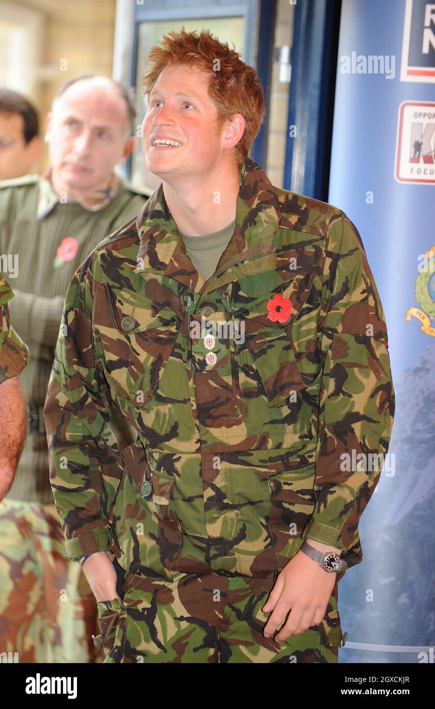 Prince Harry at the climbing centre at HM Naval Base where he launched Khumbu Challenge 09 in Plymouth, England. Khumbu Challenge 09 is an adventure training expedition for wounded Service personnel to the base of Mount Everest. Stock Photo