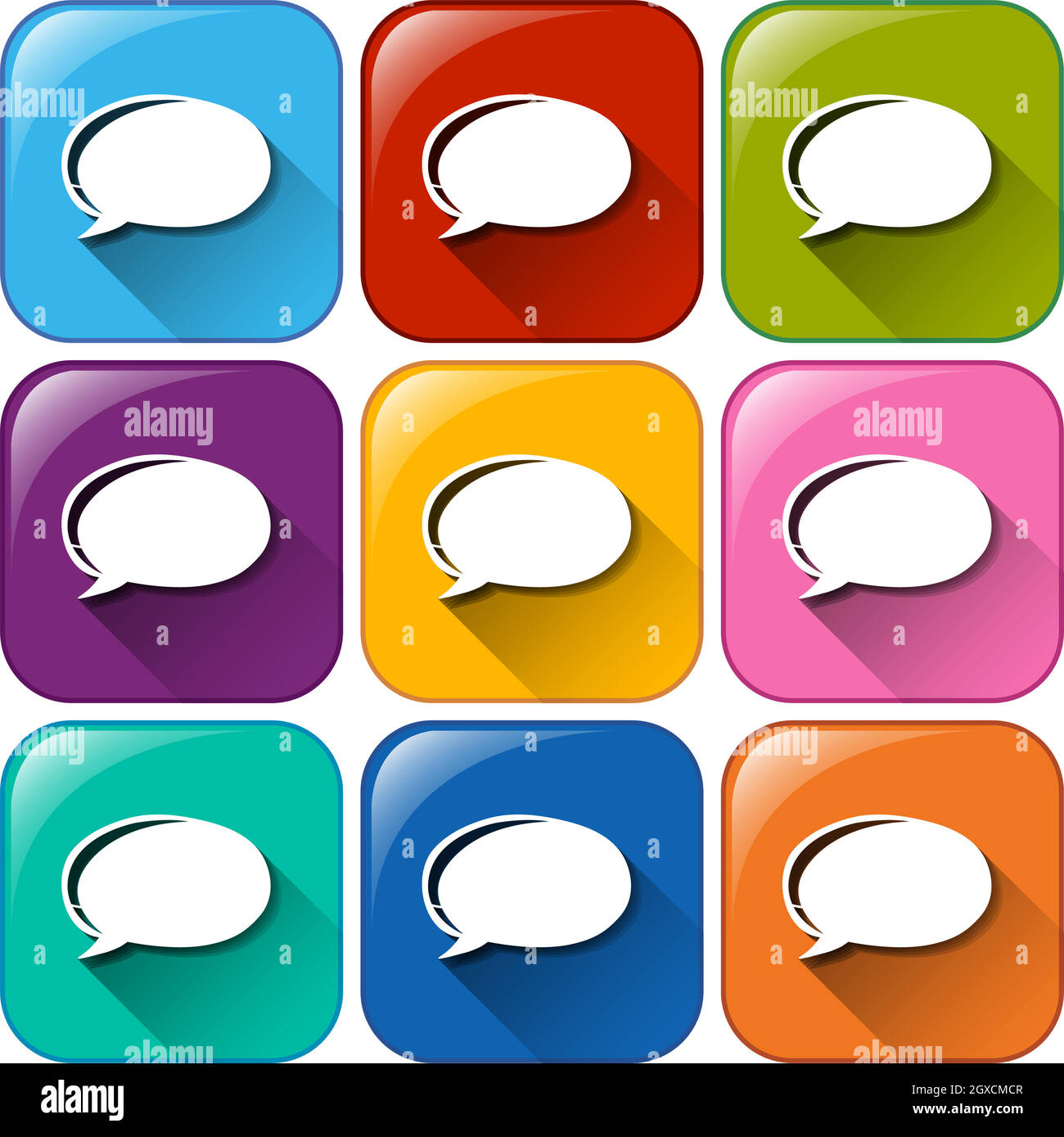 Round buttons with empty callouts Stock Vector Image & Art - Alamy