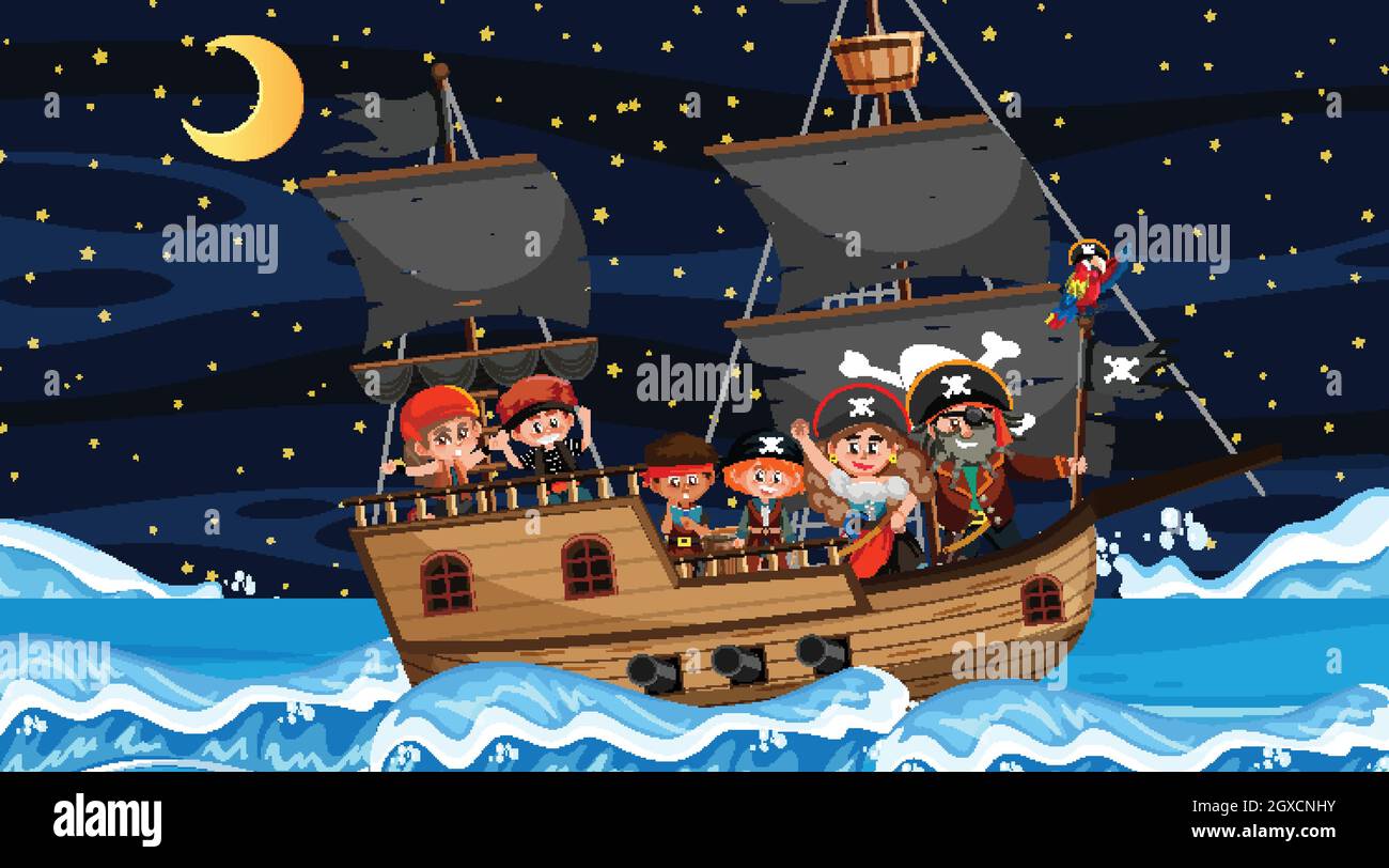 Small wood sailing ship Stock Vector Images - Alamy