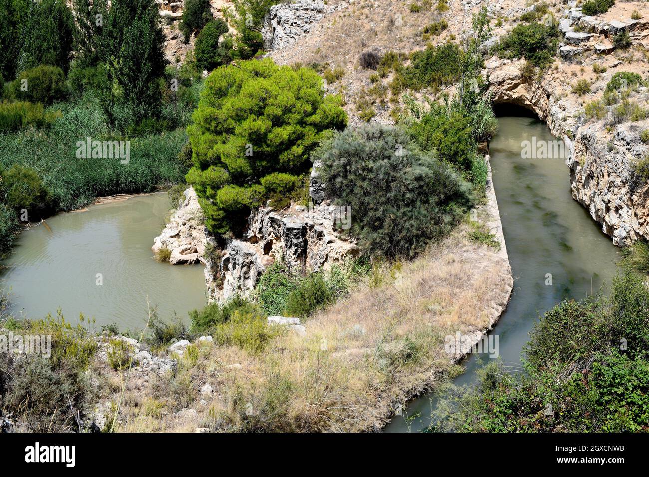 Martin River, Los Estrechos. Parque Cultural del Rio Martin, Albalate del Arzobispo, Teruel, Aragon, Spain. Stock Photo