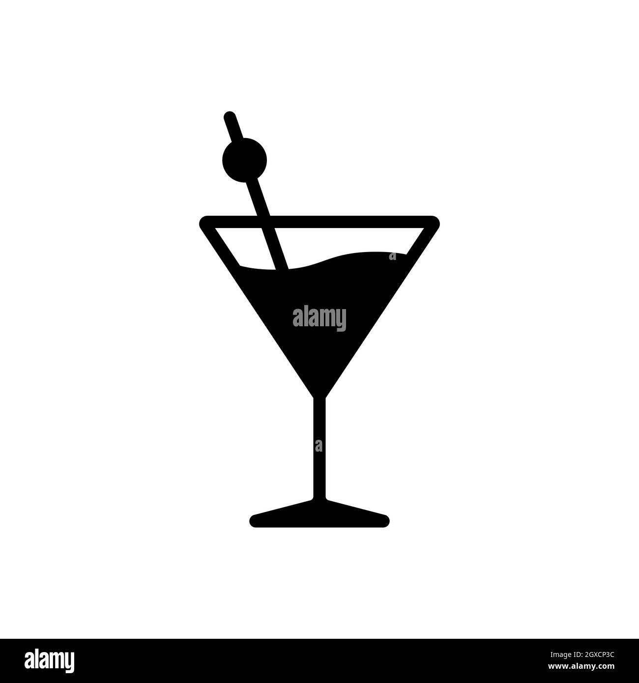 Martini glass icon Black and White Stock Photos & Images - Alamy