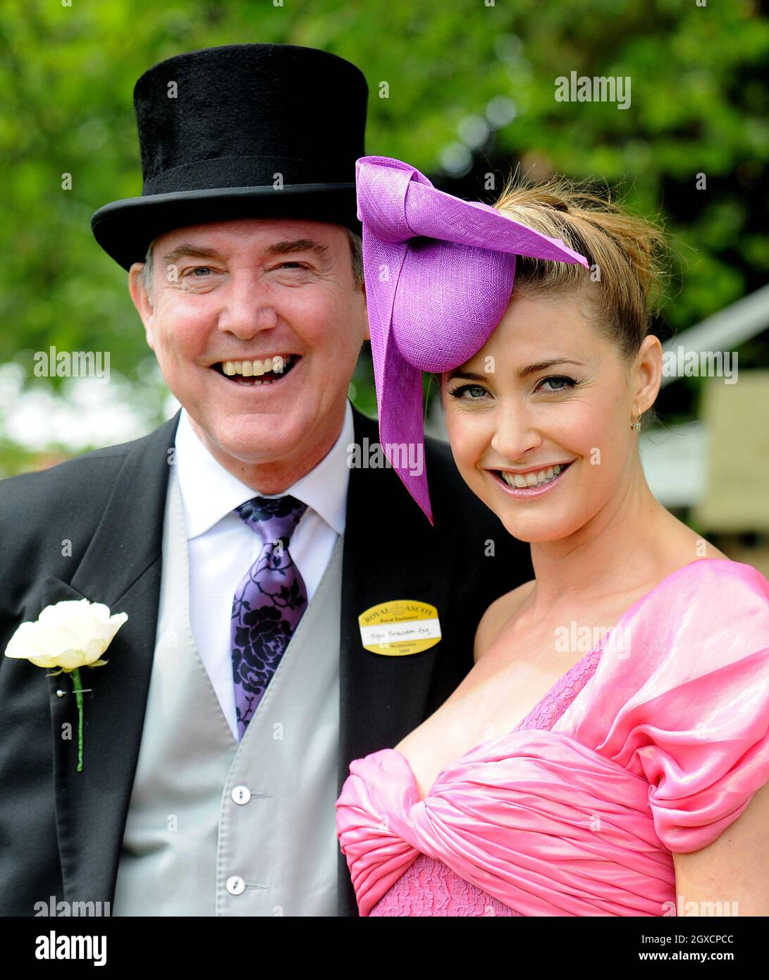 lisa snowdon and her dad nigel snowdon at the second day of ascot races at ascot racecourse in berkshire stock photo alamy