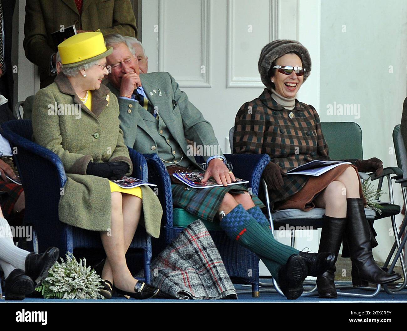 Queen Elizabeth II, Prince Charles, Prince of Wales and Princess Anne