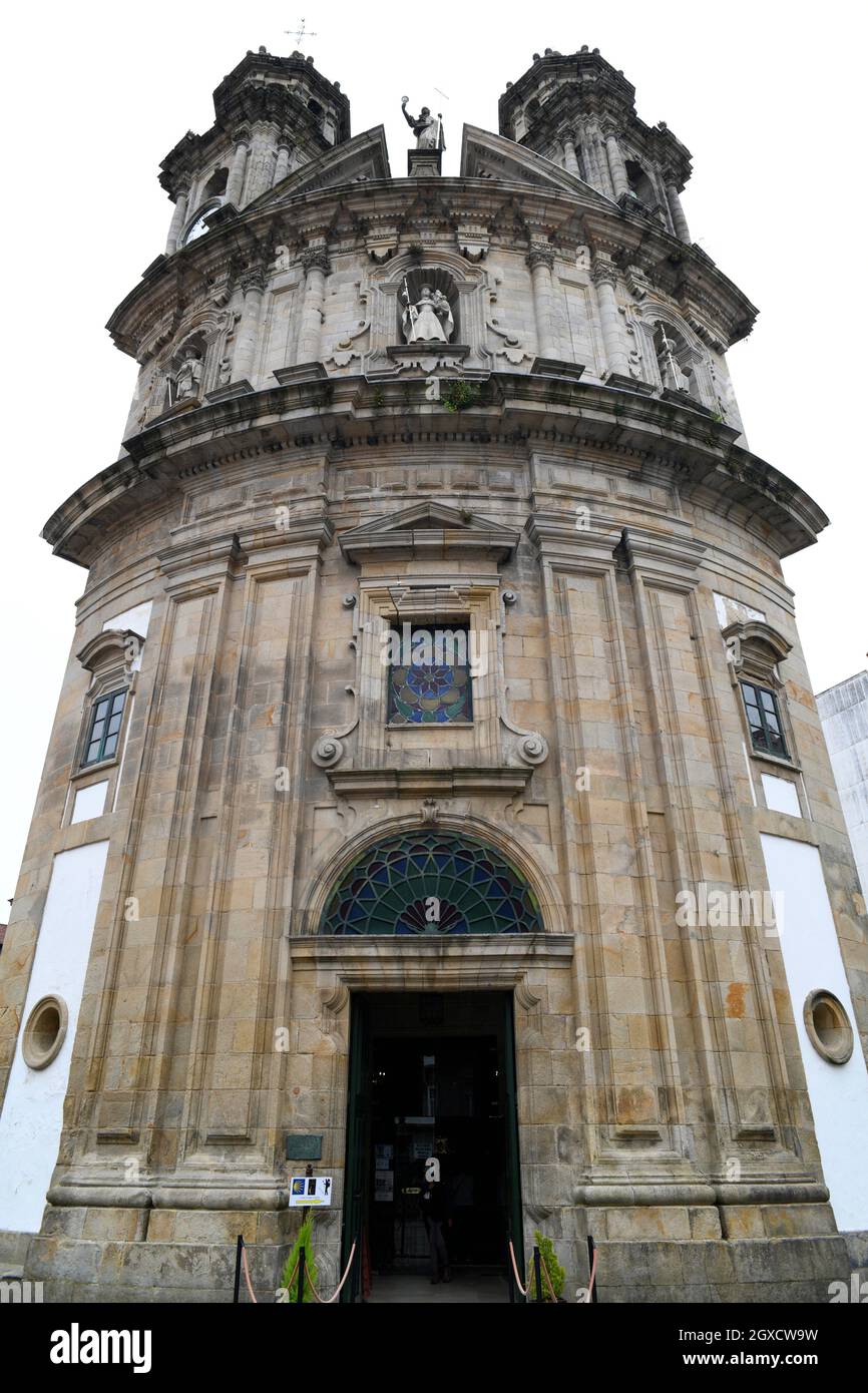 Pontevedra city, Iglesia de la Virgen Peregrina (18th century). Galicia, Spain. Stock Photo