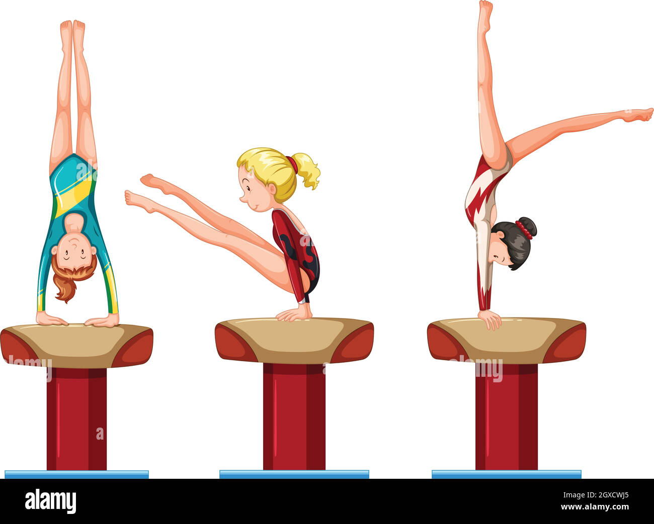 Gymnast clipart Stock Vector Images - Alamy