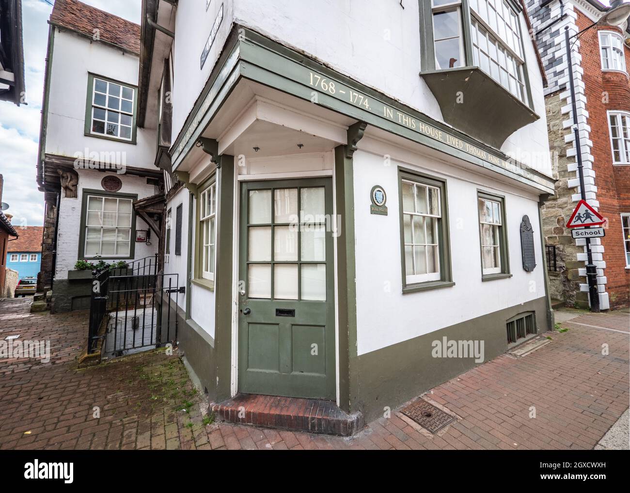 Bull House, the home of the writer and revolutionary Thomas Paine in Lewes, East Sussex, England. Stock Photo