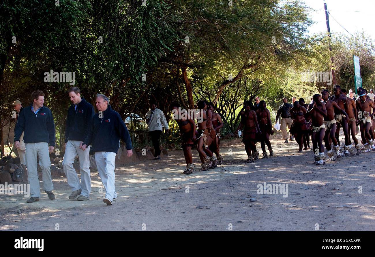 Prince Harry and Prince William visit the Mokolodi Education Centre in
