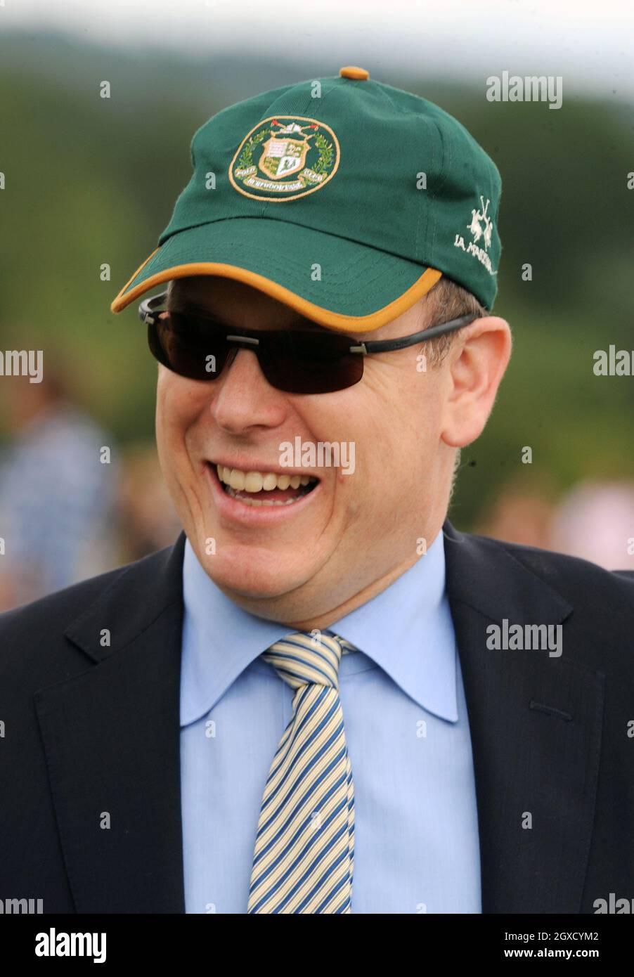 Prince Albert of Monaco attends the Asprey World Class Cup at Hurtwood Park Polo Club in Surrey on July 17, 2010. Stock Photo