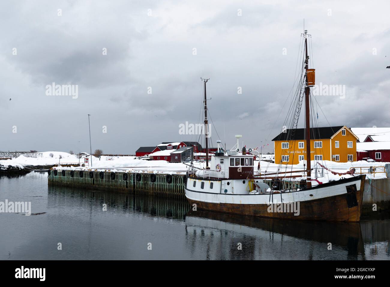 typical Norwegian house in the Lofoten Islands, Norway Stock Photo Alamy