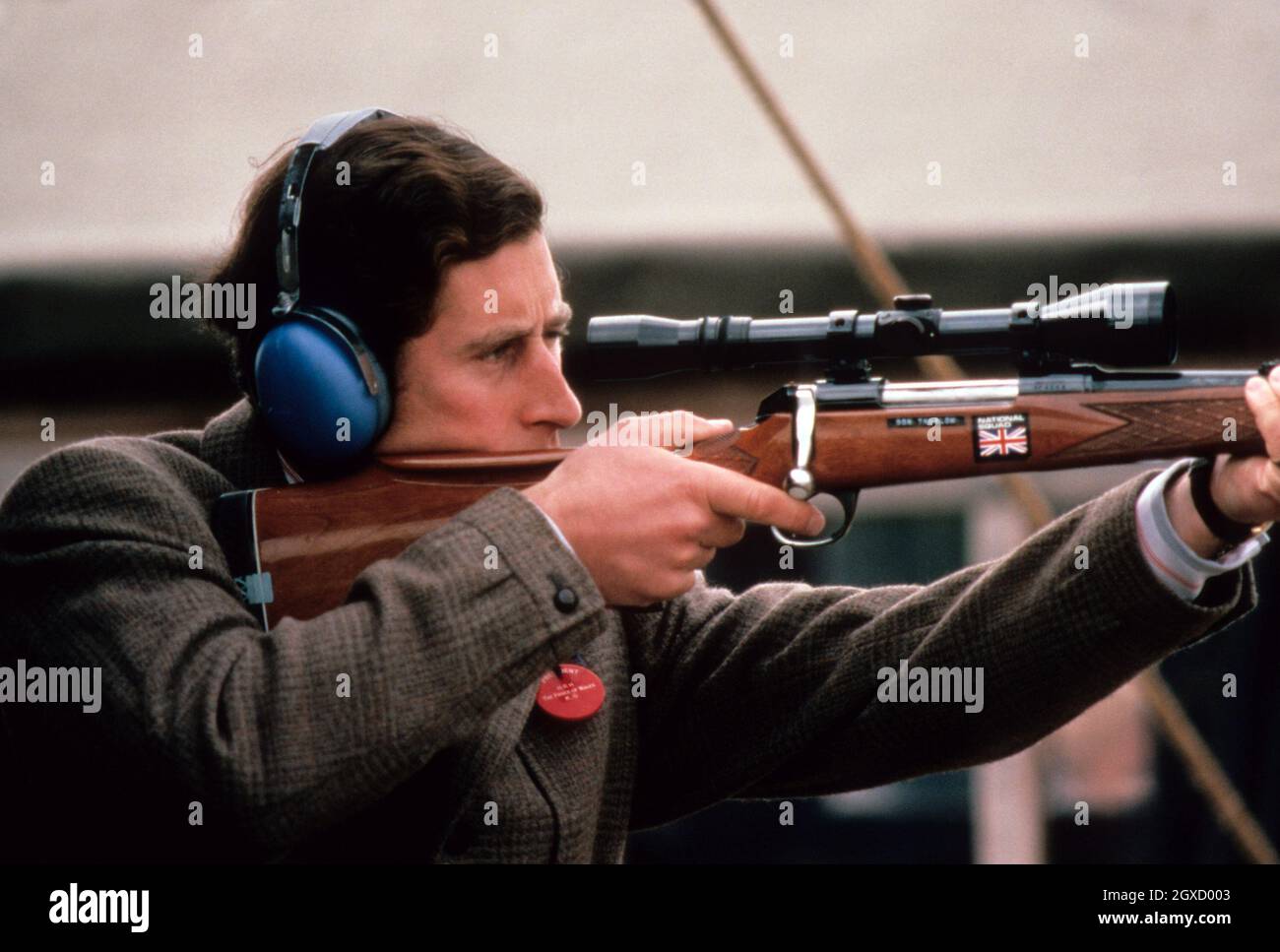 Prince Charles, Prince of Wales, visits Bisley Rifle Range in Surrey ...