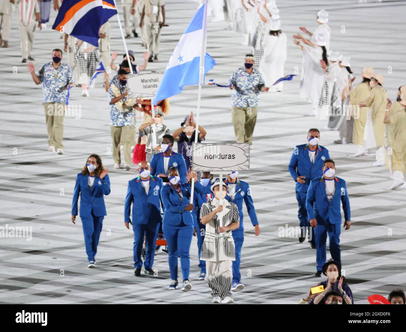 July 23rd, 2021 - Tokyo, Japan: Honduras' Flag Bearers Keyla Ávila And 