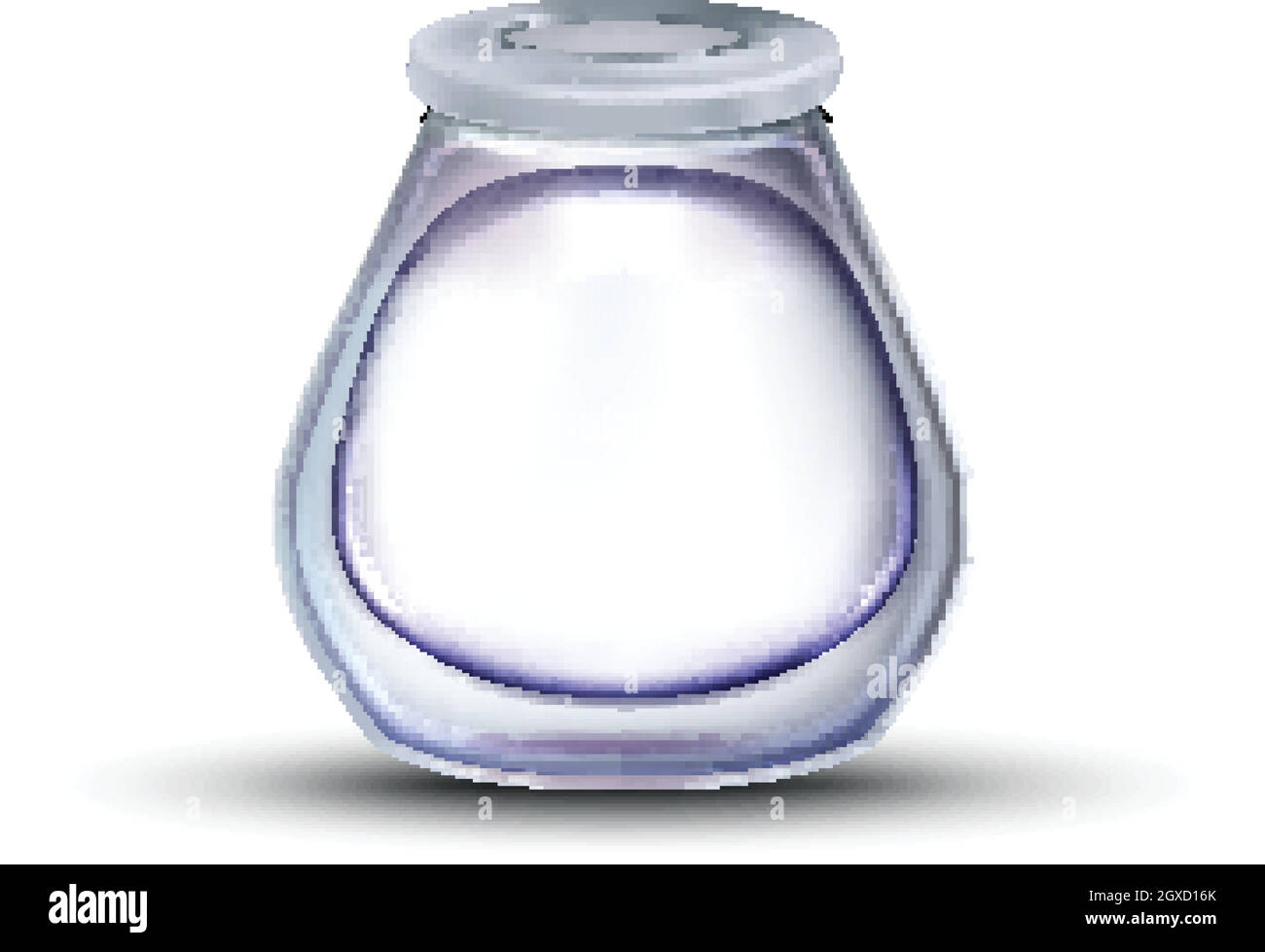 Inkwell Stationery Empty Glass Container Vector Illustration Stock
