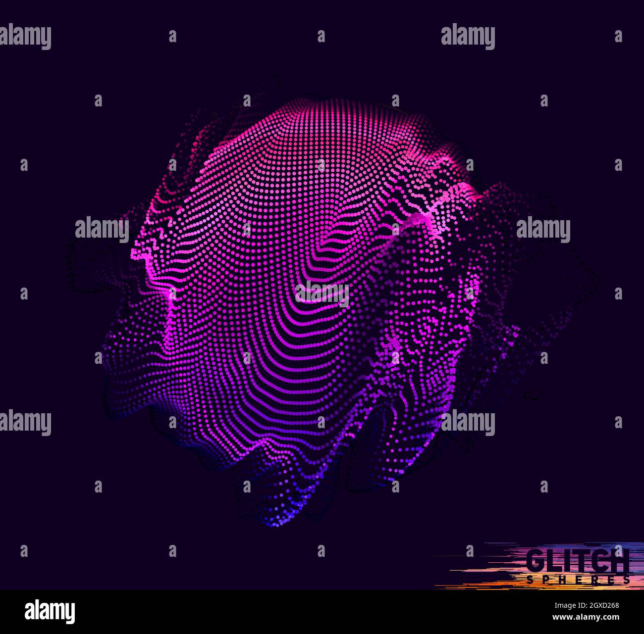 Abstract vector colorful mesh on dark background. Futuristic style card ...