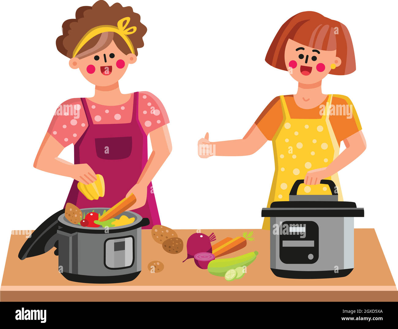 Cooking women Stock Vector Images - Alamy