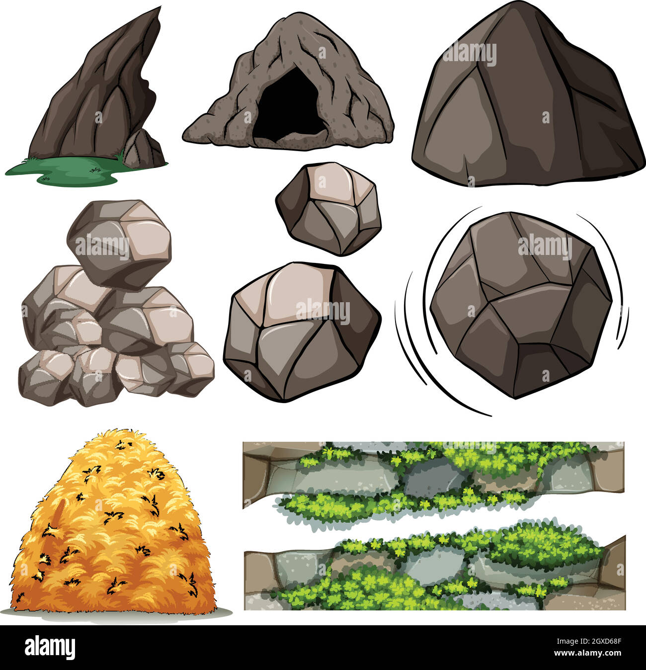 Rocks and cave Stock Vector