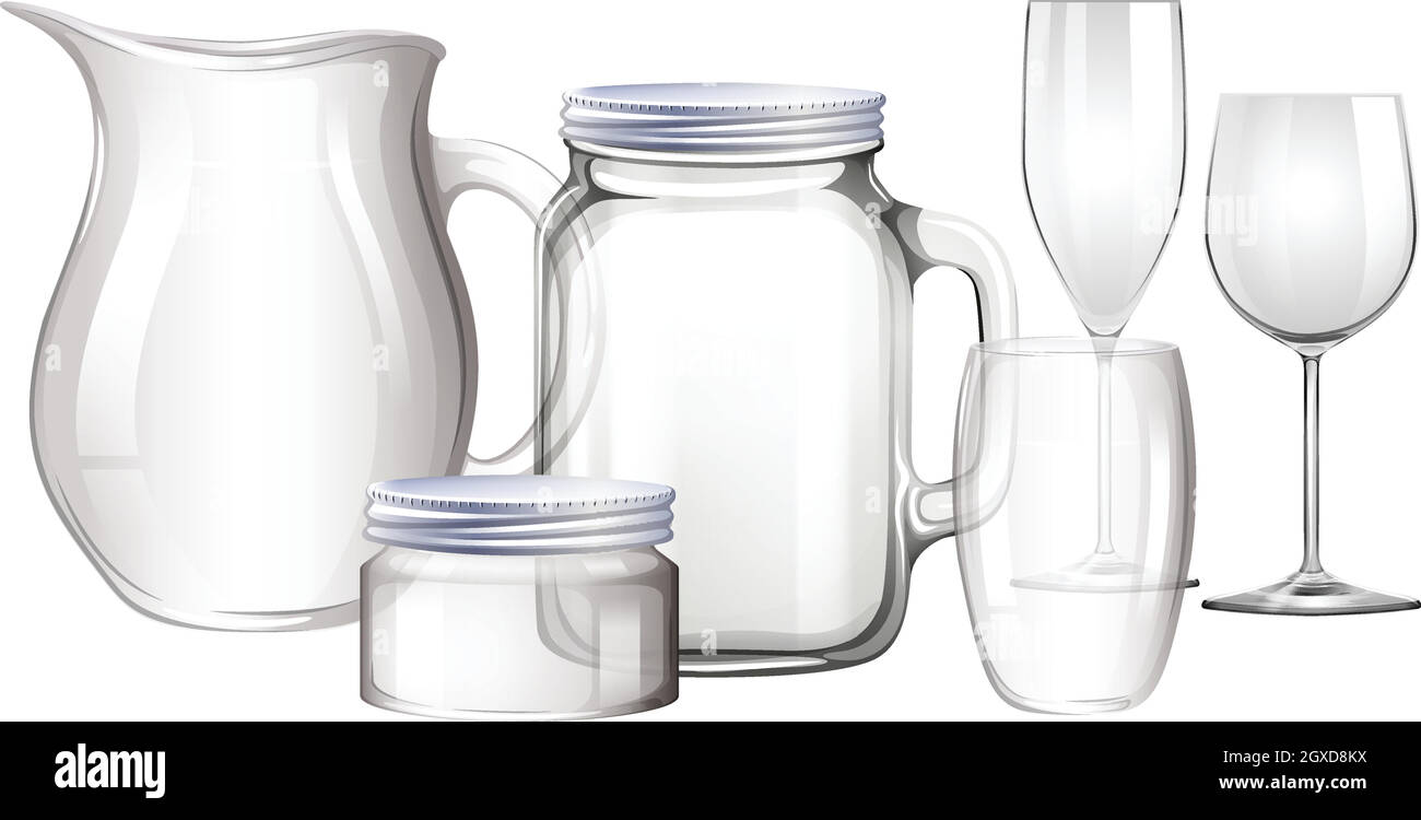 Different types of glass containers Stock Vector Image & Art Alamy
