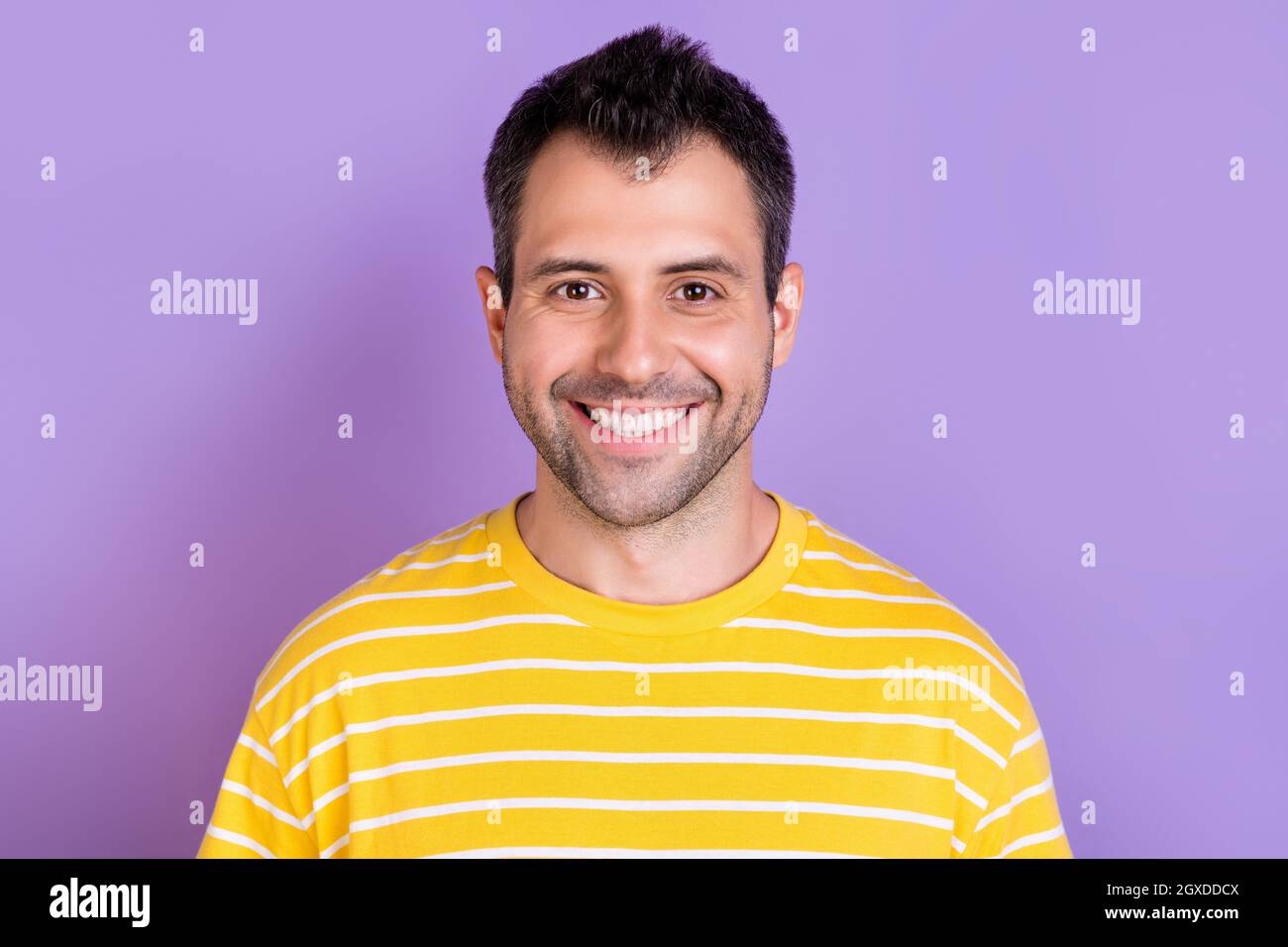 Photo of young cheerful man happy positive toothy smile oral care ...