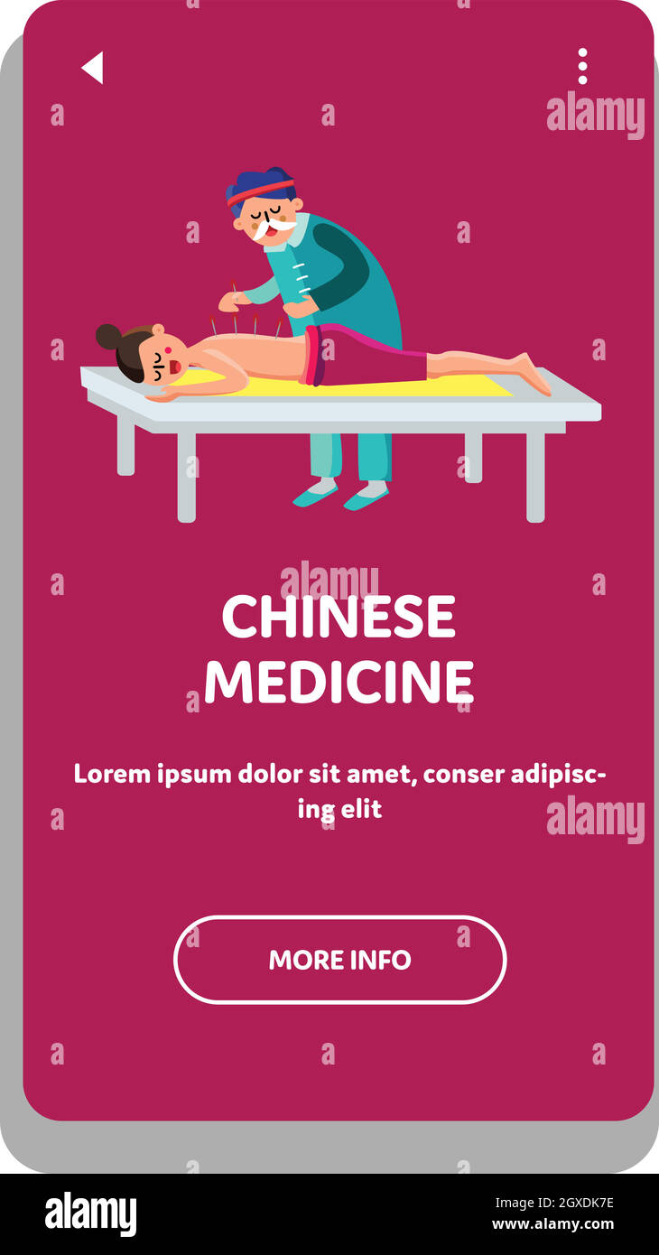 Alternative Chinese Medicine In Spa Salon Vector Stock Vector Image