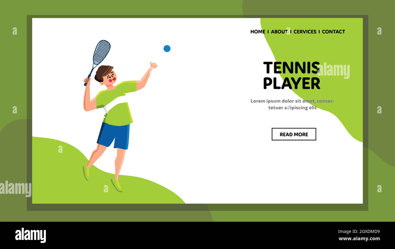 Tennis Player Man With Sportive Equipment Vector Stock Vector Image