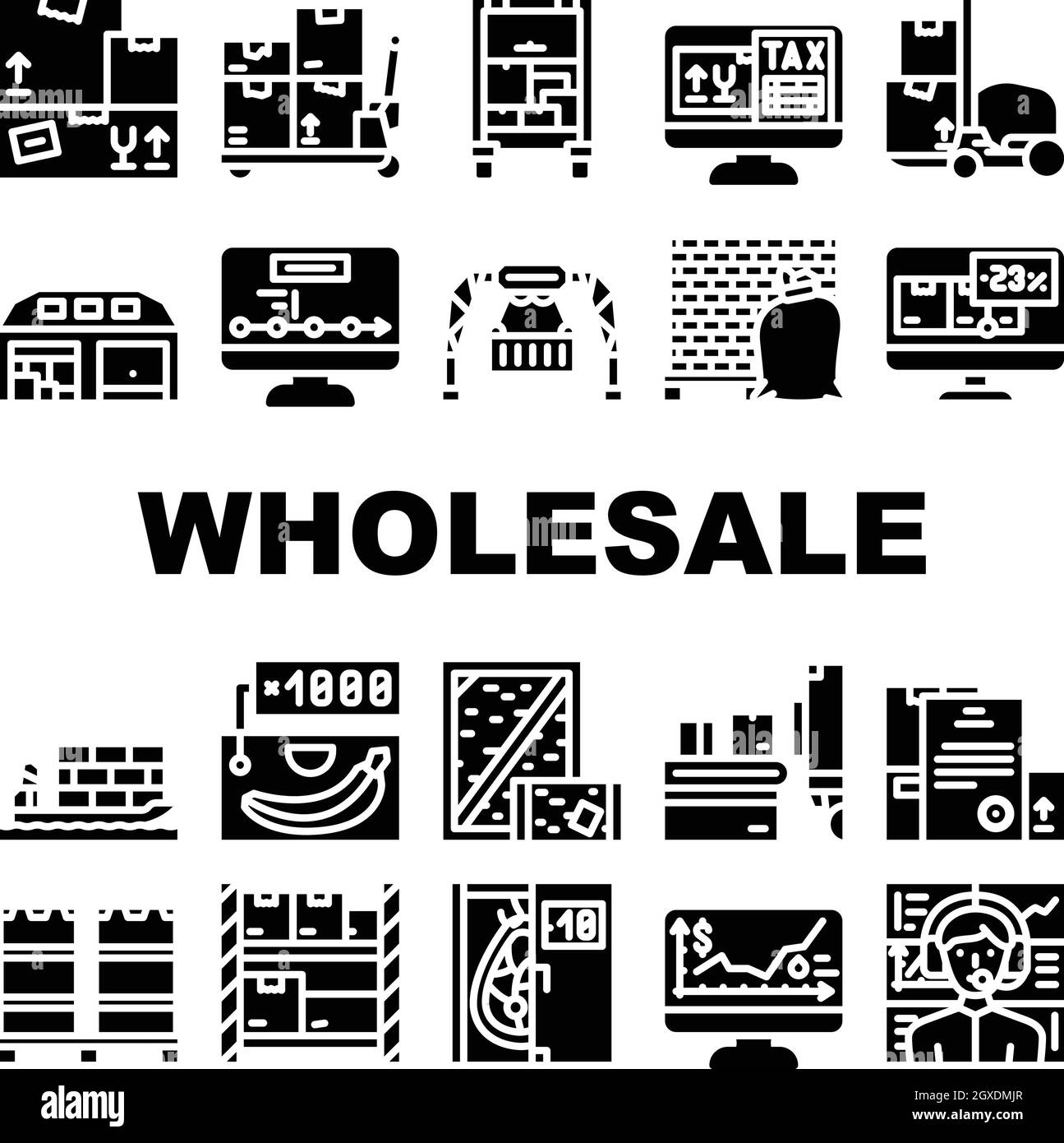 Wholesale Service Collection Icons Set Vector Stock Vector