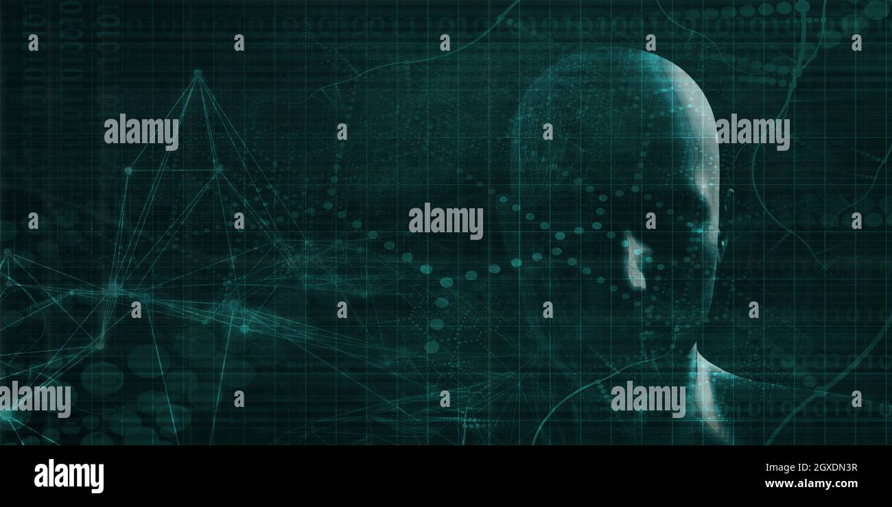 Data Network On A Corporate System As Art Stock Photo