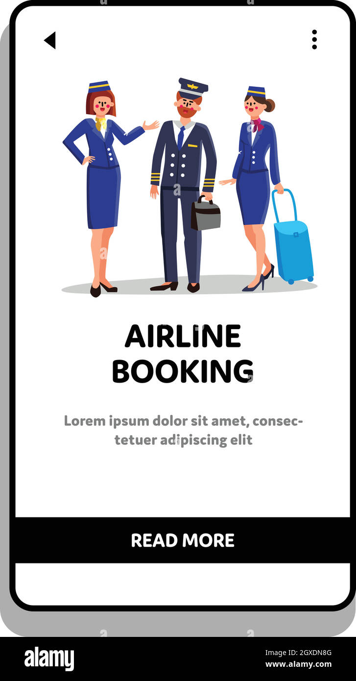Airline Booking Service For Flying Travel Vector Stock Vector