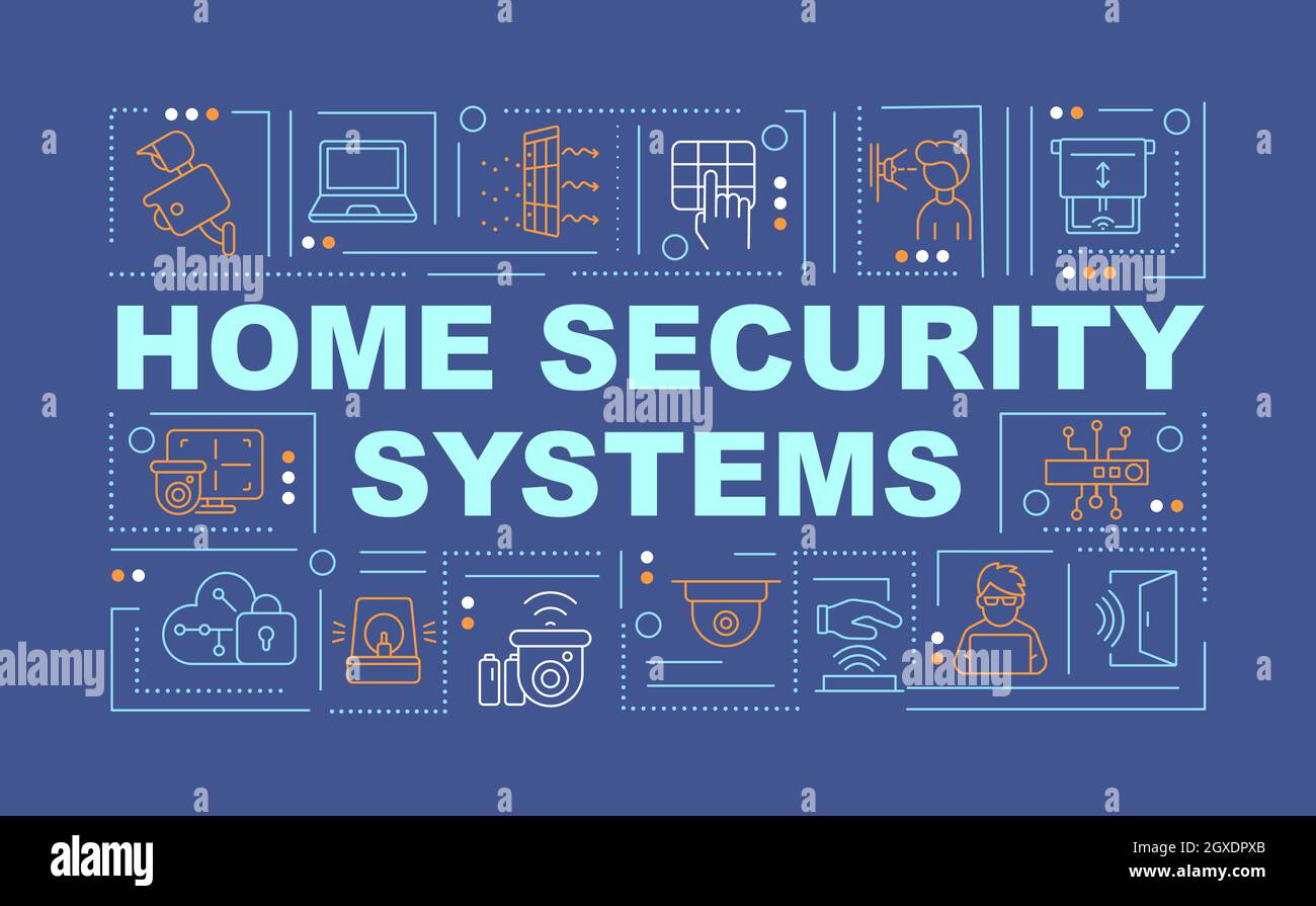 Home protection systems word concepts banner Stock Vector