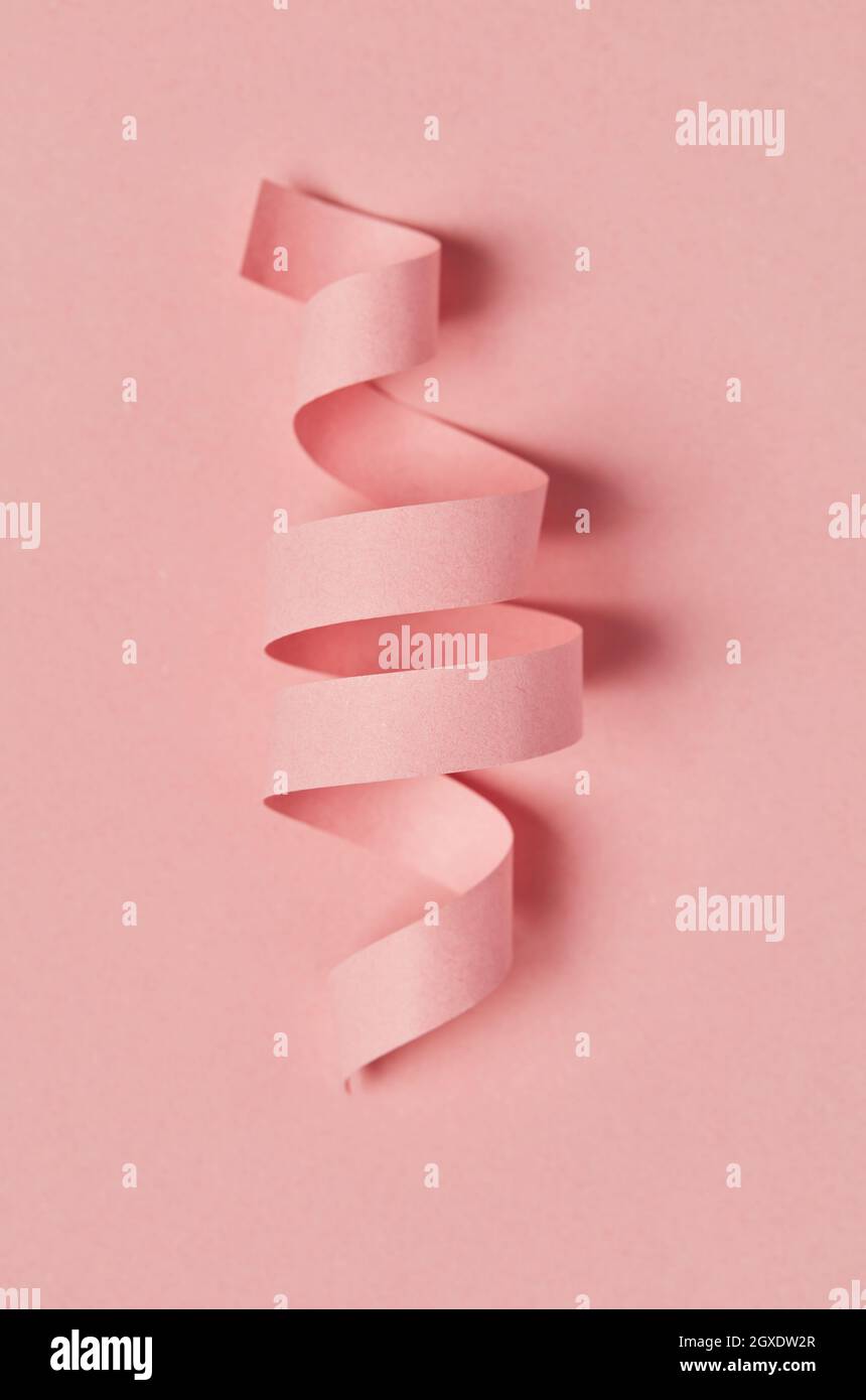 Pink paper ribbon Stock Photo Alamy