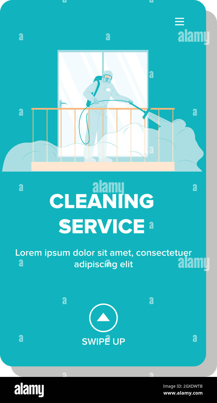 Cleaning Service For Disinfect Apartment Vector Illustration Stock