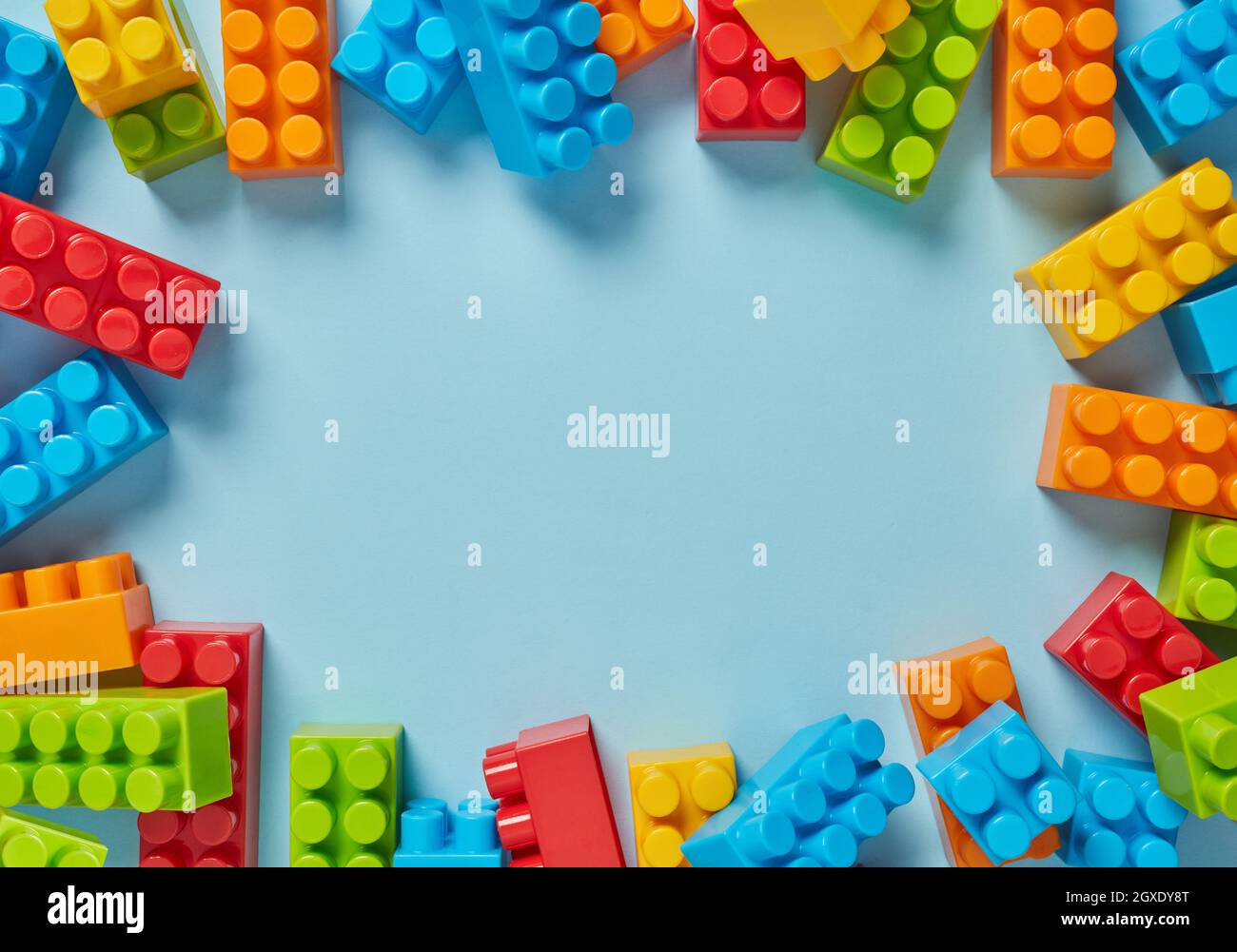 Plastic toy blocks Stock Photo