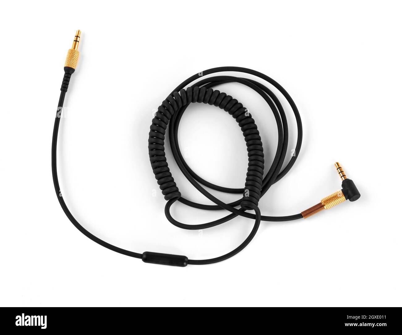 Audio jack tangled cable isolated Stock Photo Alamy