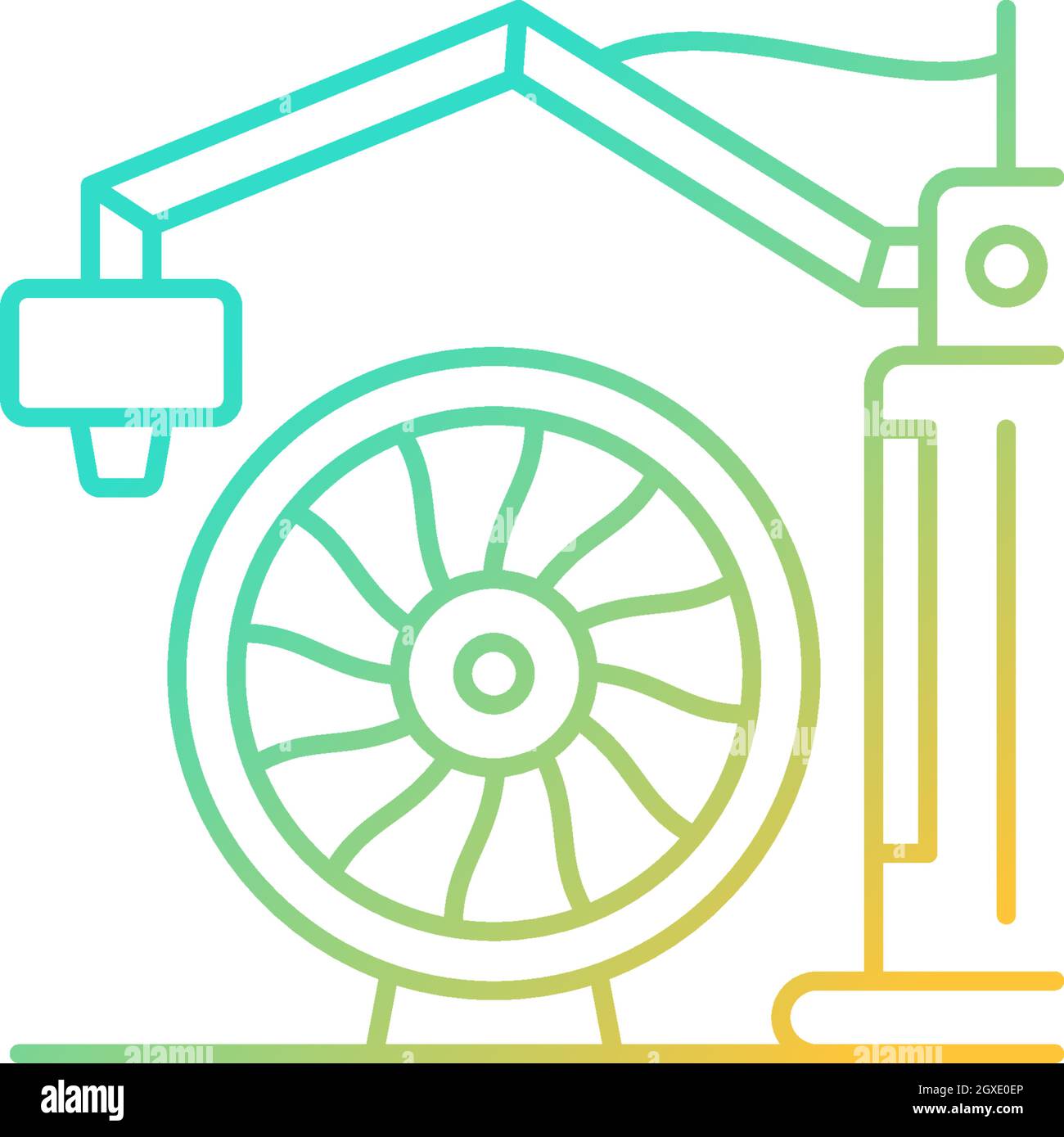 3d printing for aerospace industry gradient linear vector icon Stock Vector
