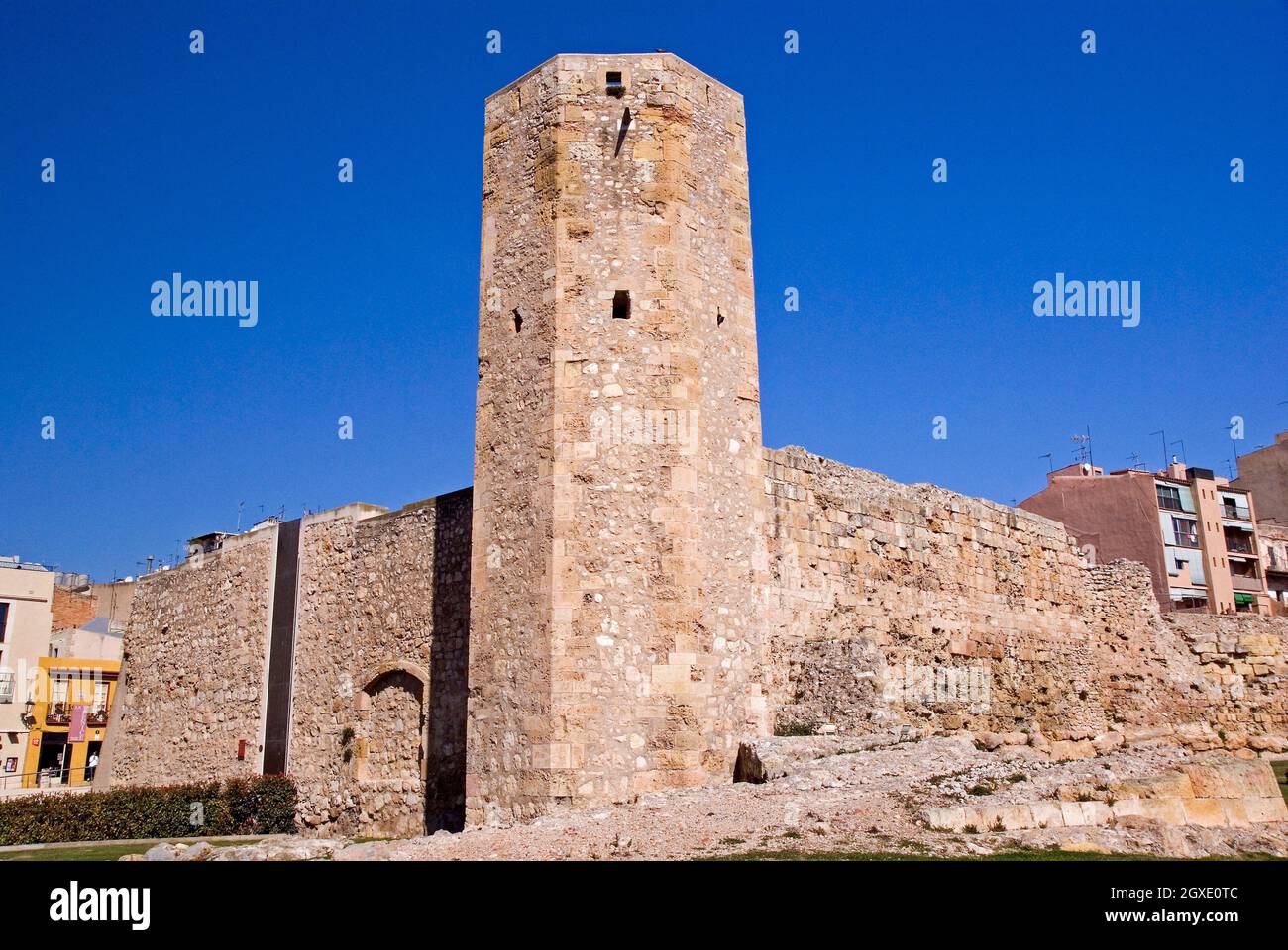Tarragona in Spain: the Torre de las Monjas or Tower of the Nuns Stock Photo