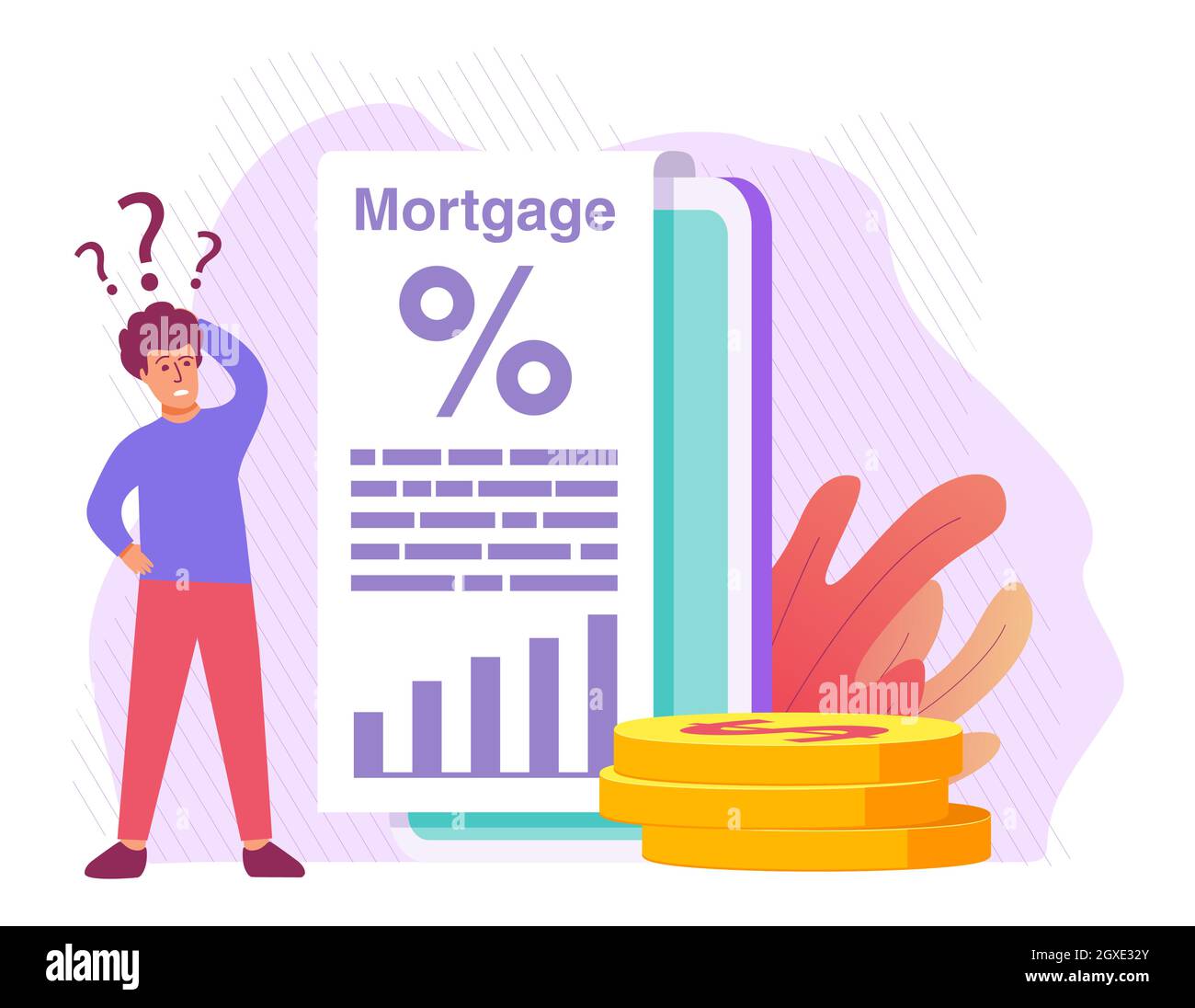 Needing money.Online digital invoice car. Pay credit to bank. Stock Vector