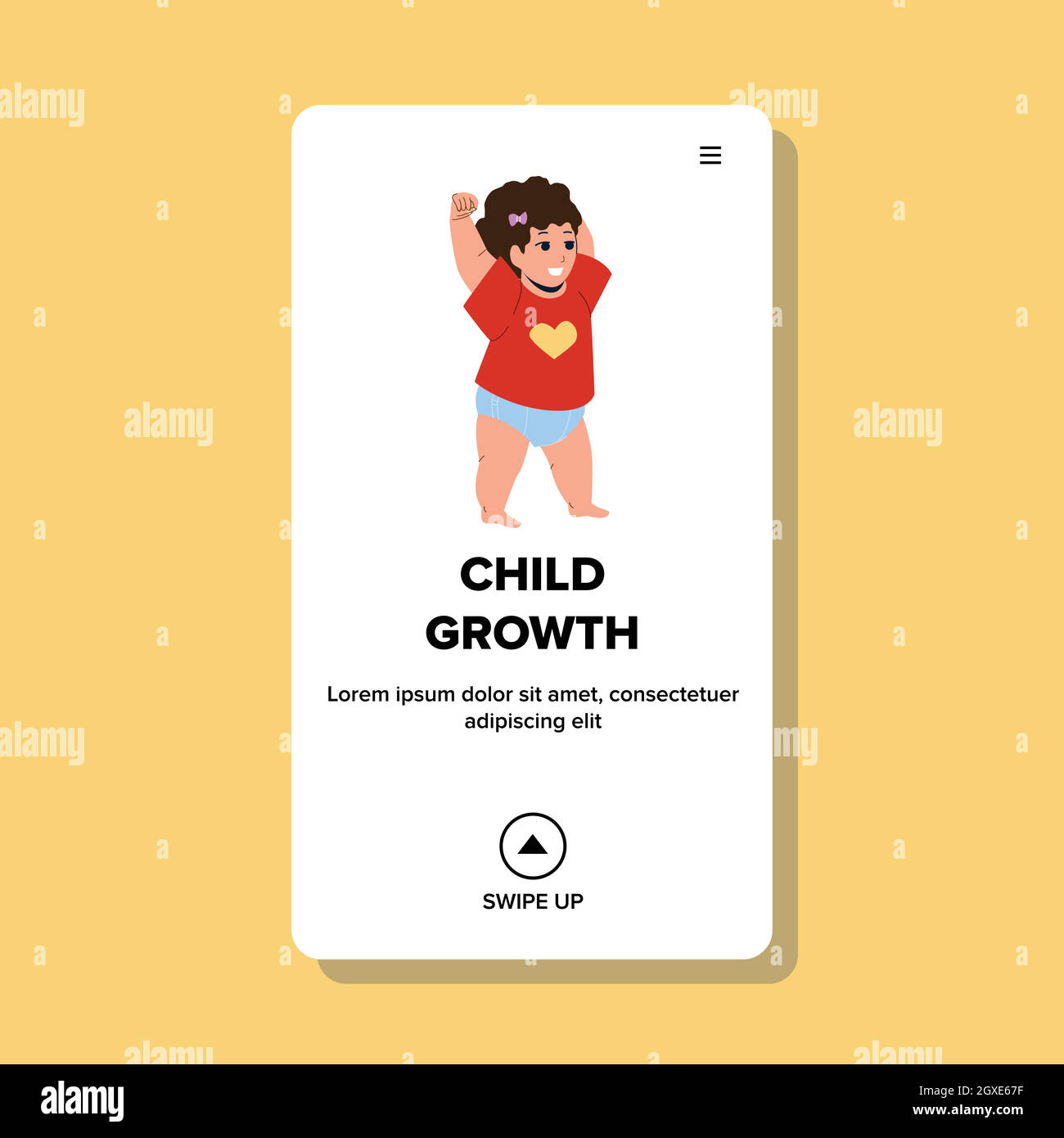 Child Growth And Start To Make First Steps Vector Stock Vector