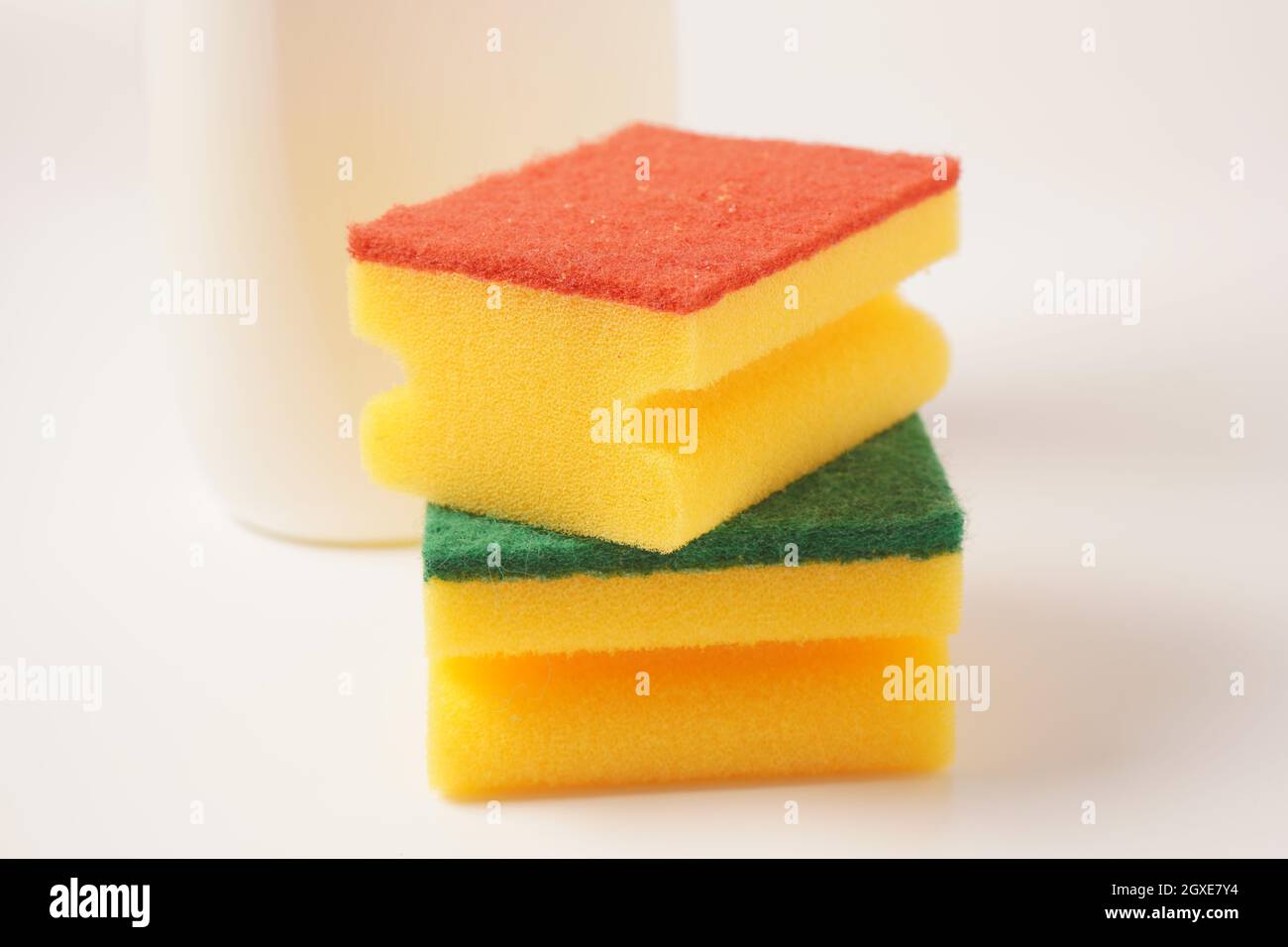 Sponges  for washing dishes and other domestic needs Stock Photo