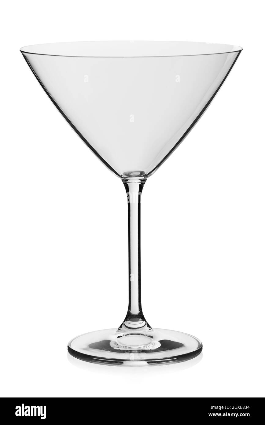 Cocktail empty glass on white background Stock Photo