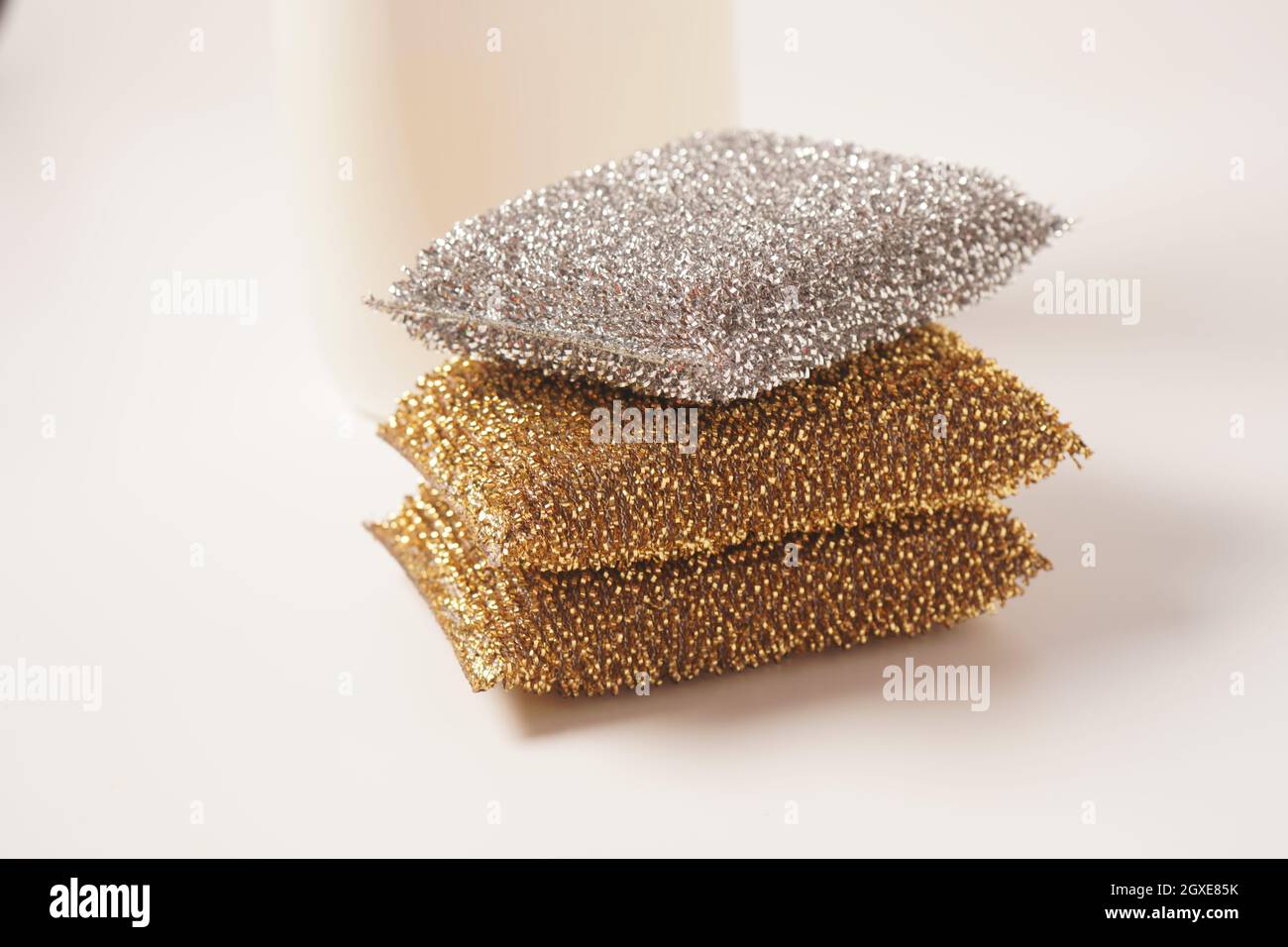 Sponges  for washing dishes and other domestic needs Stock Photo