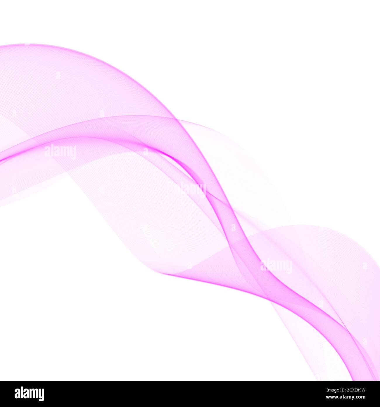 Abstract blue wavy lines on white background - Vector illustration ...