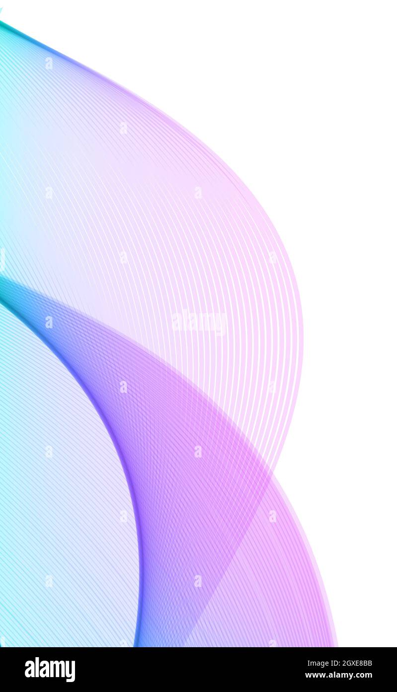 Abstract blue wavy lines on white background Vector illustration