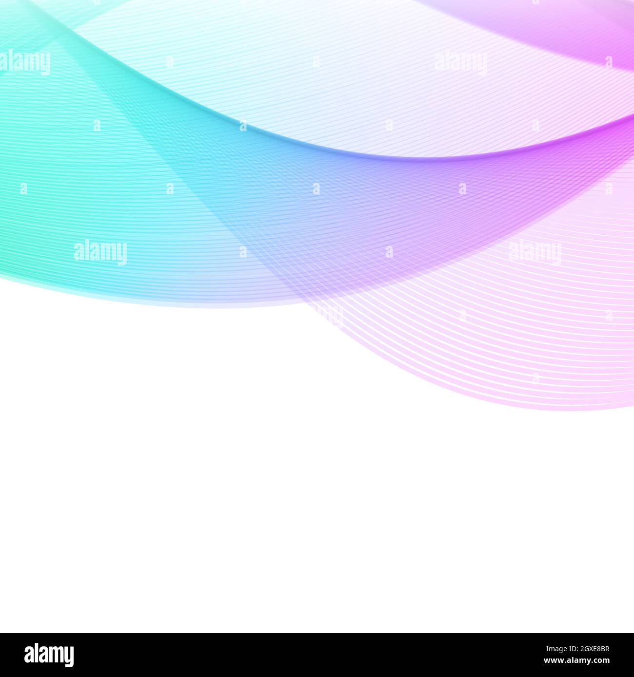 Abstract blue wavy lines on white background - Vector illustration ...