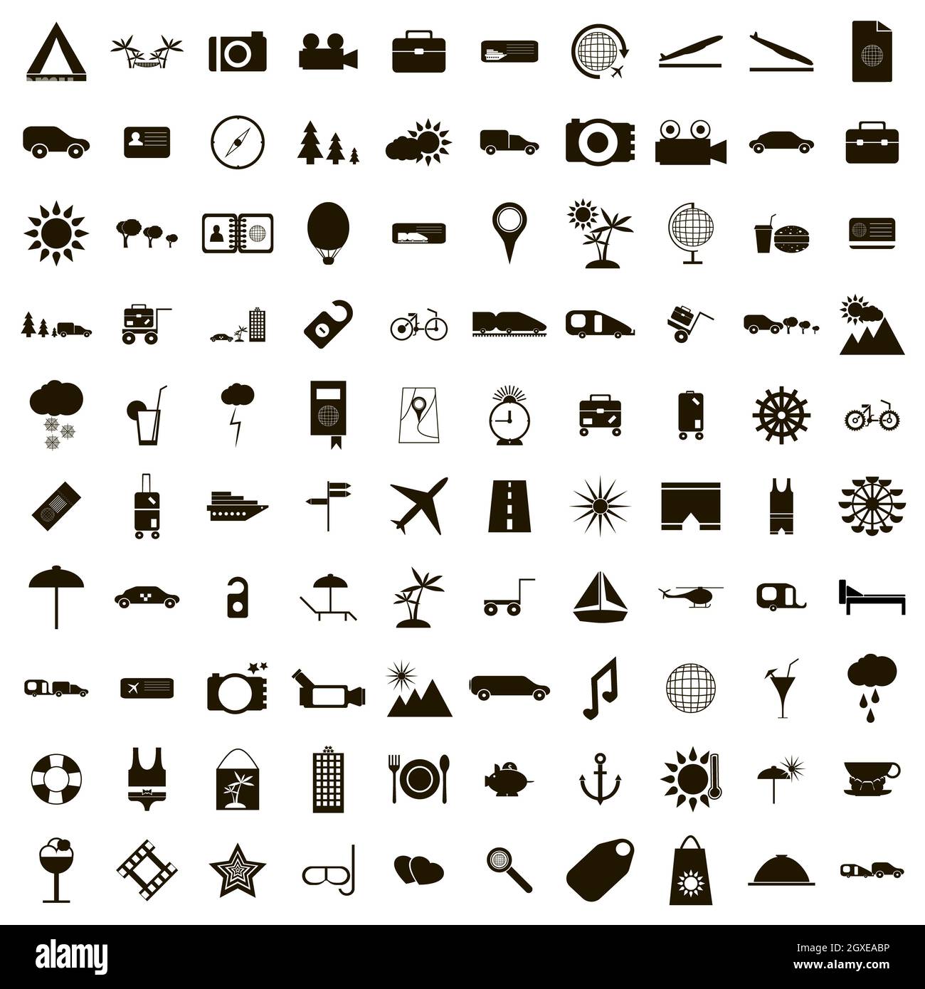 100 Travel Icons set in simple style for any design Stock Photo - Alamy