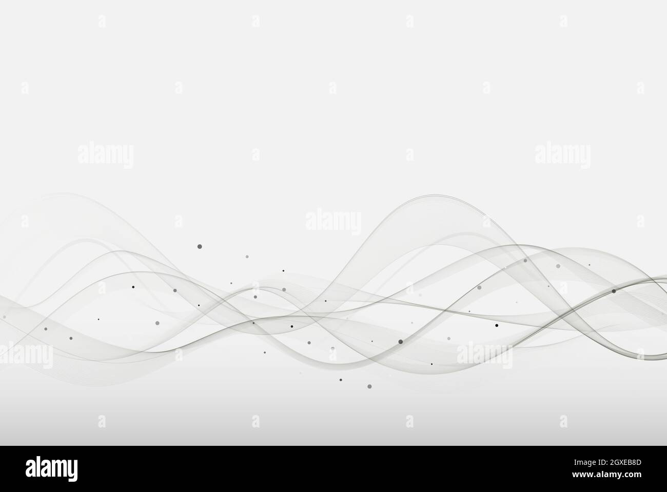 Gray wavy flow Abstract vector wave background Stock Vector Image & Art ...