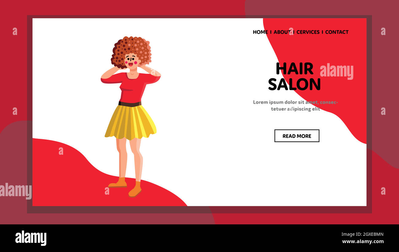 Hair Salon Professional Hairstyle Service Vector Illustration Stock Vector