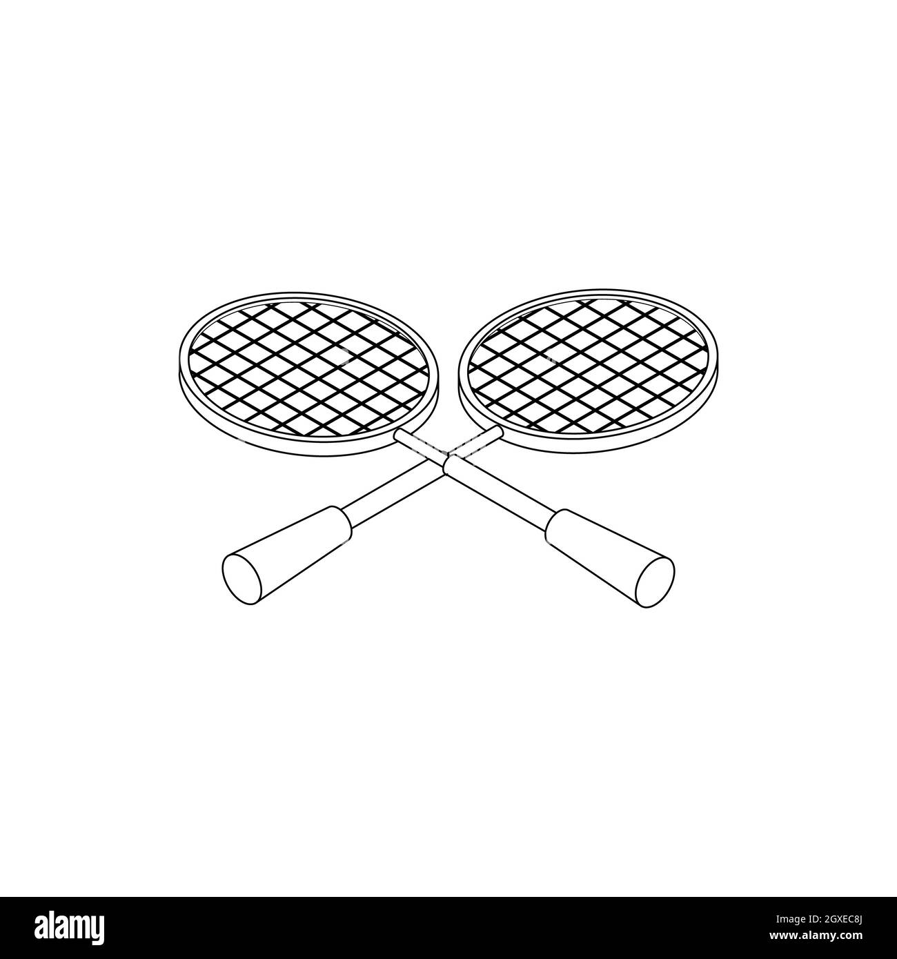 Crossed tennis rackets Black and White Stock Photos & Images - Alamy