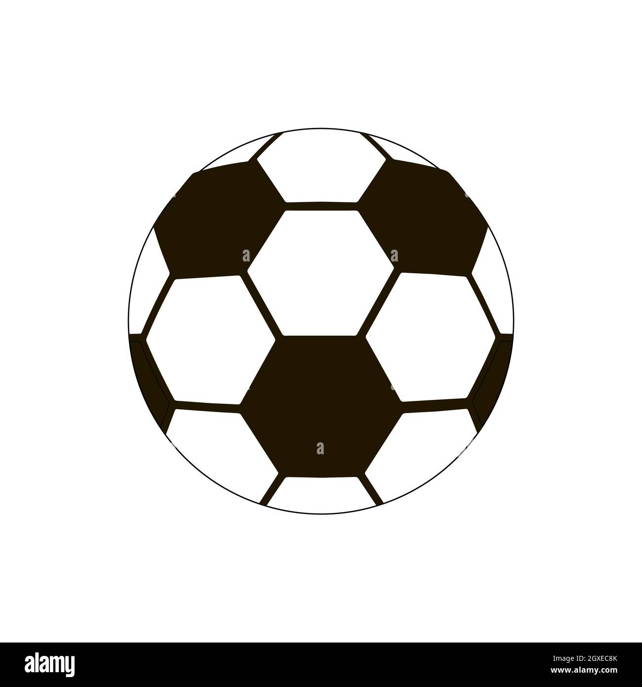 Football ball icon in isometric 3d style isolated on white background ...