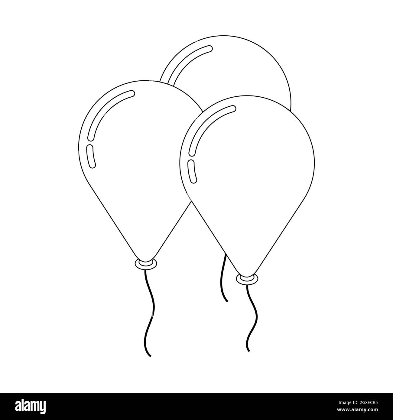 Balloons icon in isometric 3d style isolated on white background Stock ...