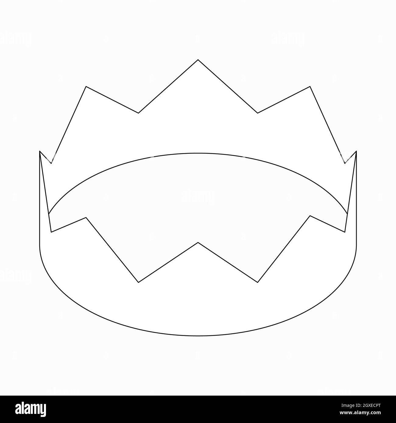 Crown icon in isometric 3d style on a white background Stock Photo - Alamy