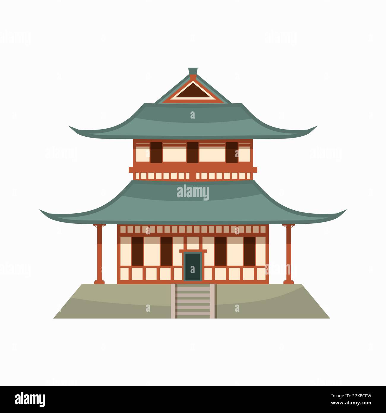 Pagoda icon in cartoon style isolated on white background. Buddhist temple Stock Photo - Alamy Pagoda icon in cartoon style isolated on white background. Buddhist temple Stock Photo - Alamy