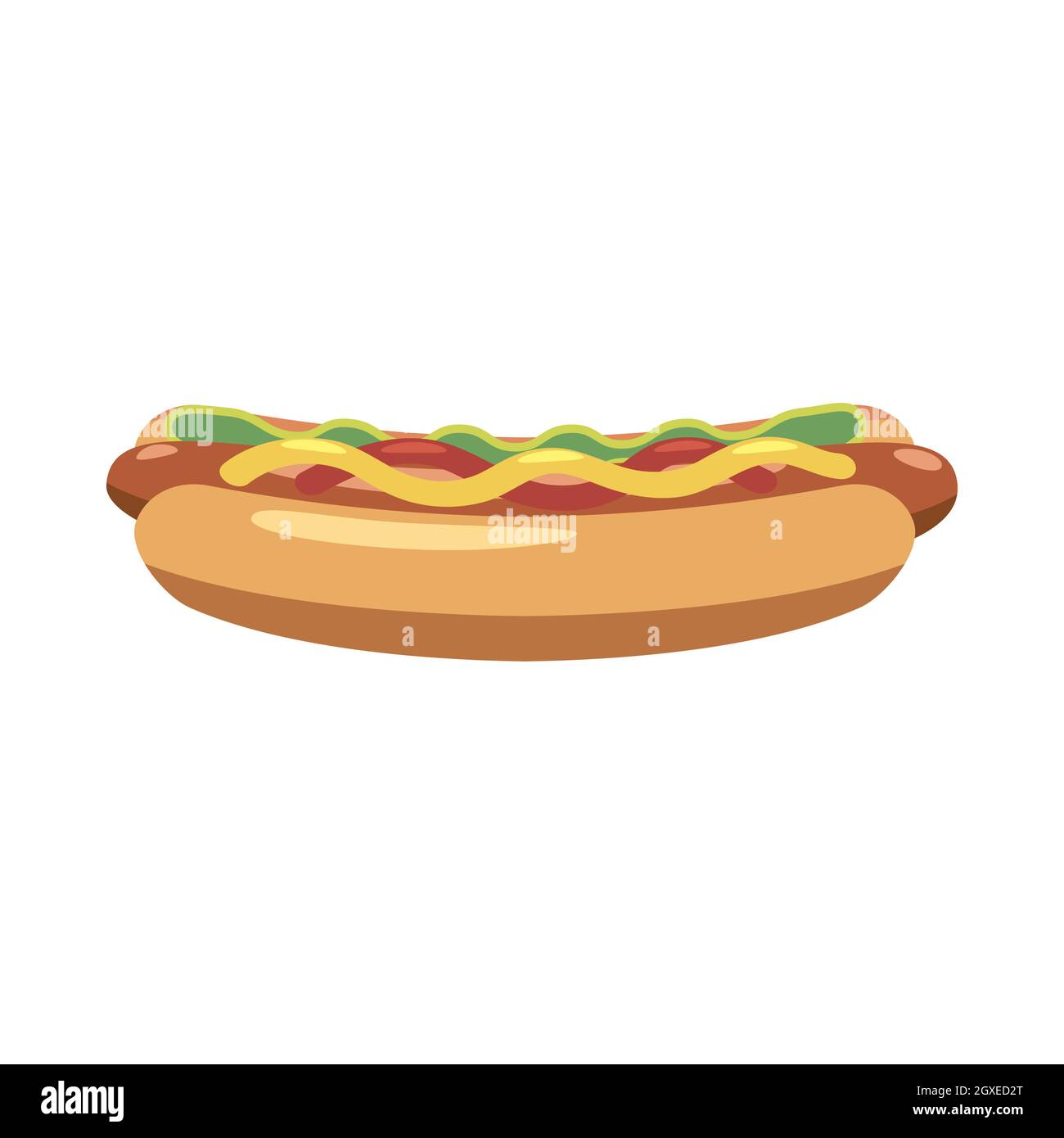 Hot Dog Isolated Icon On White Background Stock Illustration